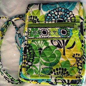 Vera Bradley Mini Hipster Lime’s Up Crossbody Bag Green Yellow Teal Purse